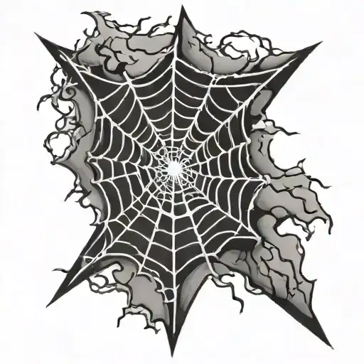 spider web, spider, lightning tattoo design idea