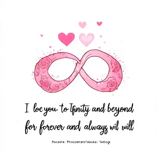 I love you to infinity and beyond for forever and always will tattoo design idea