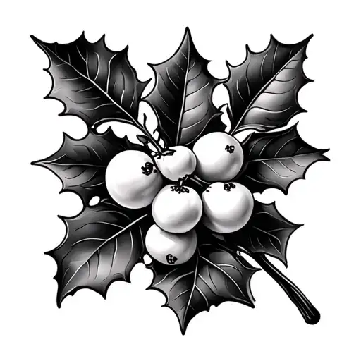 Holly Berry tattoo design idea