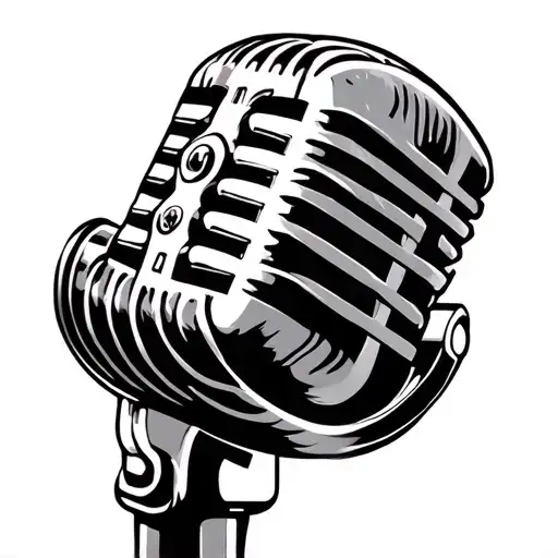 microphone tattoo design idea