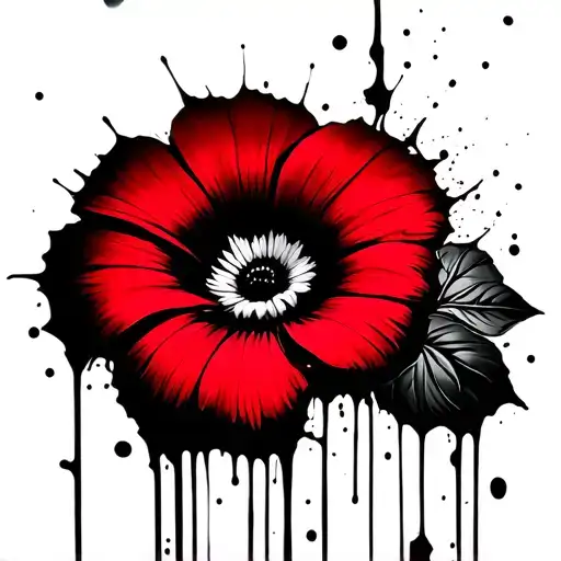 Aster flower and Morning glory flower tattoo design idea