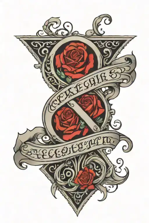 Optical illusion arm sleeve tattoo that uses infinity and the letters L and H tattoo design idea