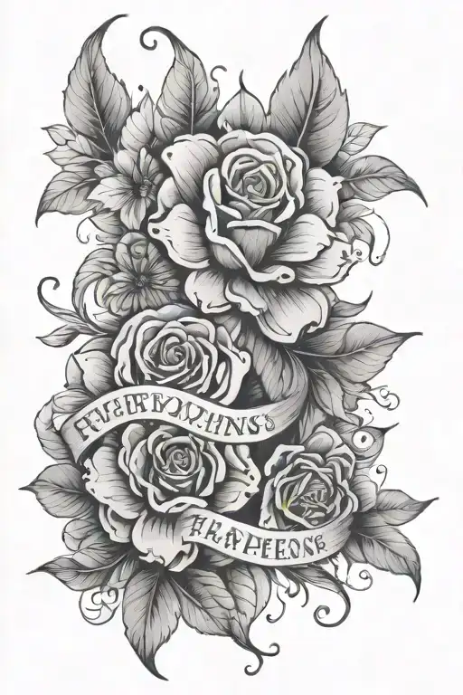 everything happens for a reason tattoo design idea