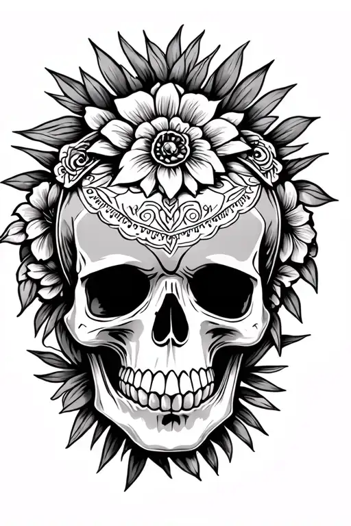mexi skull Cali design tattoo design idea