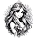 Rapunzel tattoo design idea