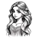 Rapunzel tattoo design idea
