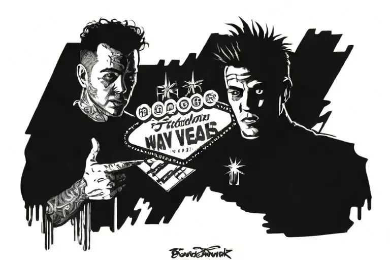 2k, Vegas, brothers tattoo design idea