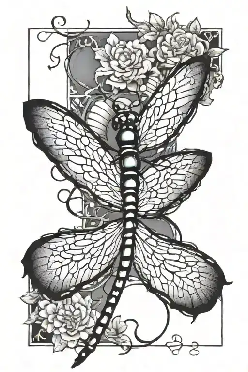 dragon-fly tattoo design idea