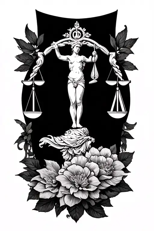 Create a forearm tattoo with the Stoic virtues of wisdom, courage, justice, and temperance where wisdom is symbolized by tattoo design idea