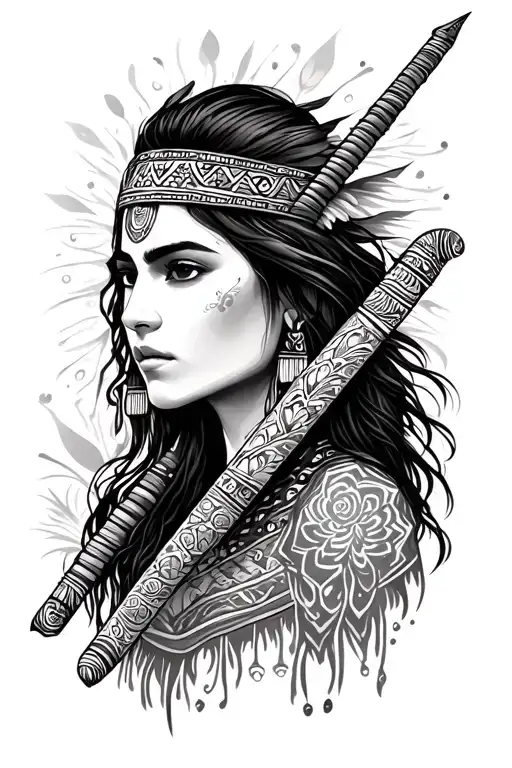 Macuahuitl tattoo design idea