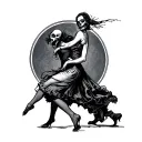Macabre dance tattoo design idea