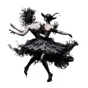 Macabre dance tattoo design idea