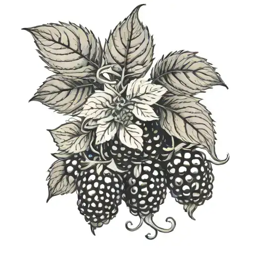 blackberry vine tattoo design idea