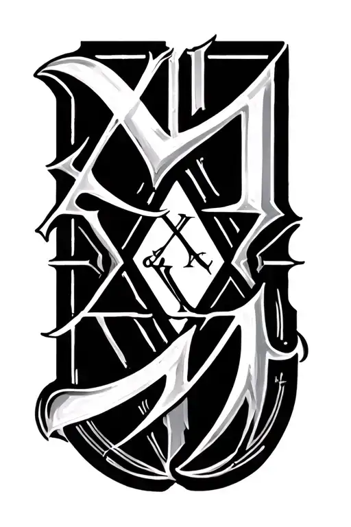 2024 in roman numeral letter tattoo design idea