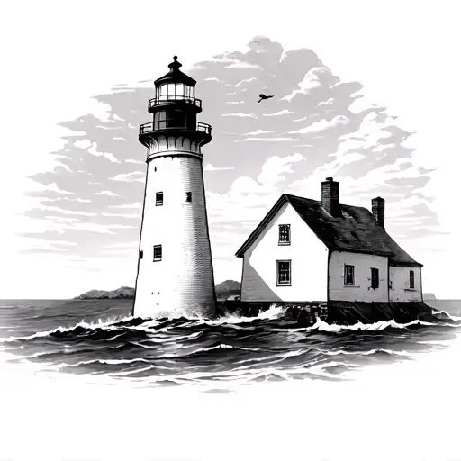 lighthouse standing tall tattoo design idea