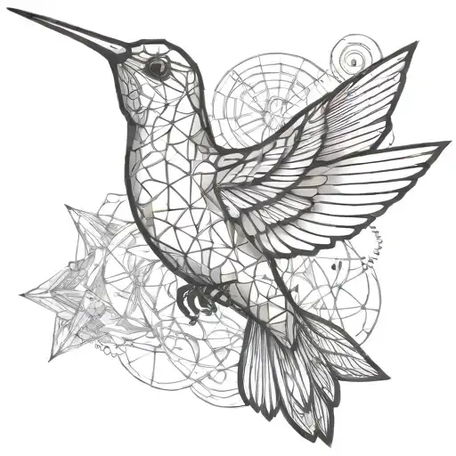 colibri alone melting human hand tattoo design idea