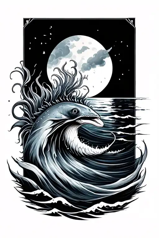 ocean theme tattoo design idea