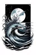 ocean theme tattoo design idea