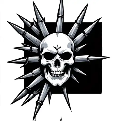 orthodox Chi-ro with spikes tattoo design idea