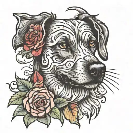 dog memory tattoo tattoo design idea