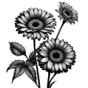 gerbera daisy tattoo design idea