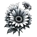gerbera daisy tattoo design idea