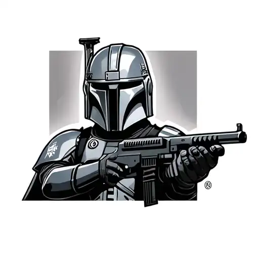 police mandalorian tattoo design idea