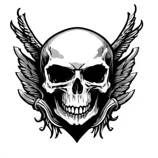 Biker Harley Davidson Skull tattoo design idea