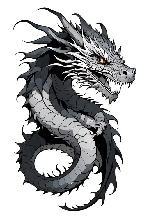 Dragon Wrapped Around Arm tattoo design idea