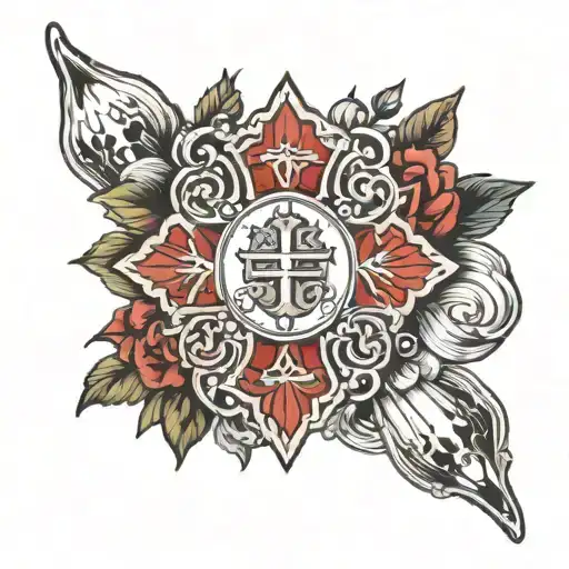 Orthodox church tattoo design idea