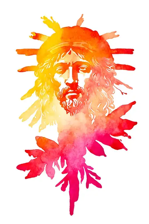 Black Jesus tattoo design idea