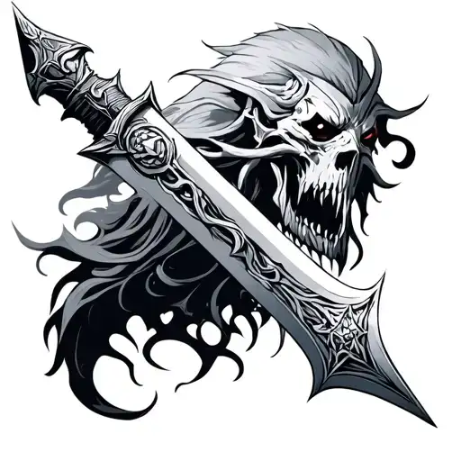 frostmourne tattoo design idea