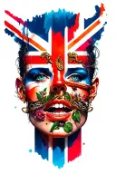 90s UK music tattoo design idea