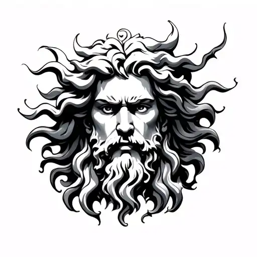 zeus face tattoo tattoo design idea