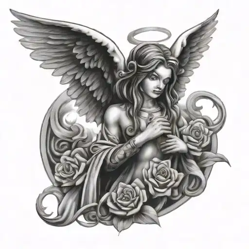 Angel Gangster tattoo design idea