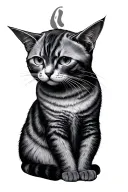 three headed cat  tattoo design idea