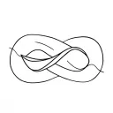 tiny outline paper boat and infinity symbol merging tattoo design idea