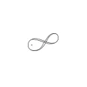tiny outline paper boat and infinity symbol merging tattoo design idea