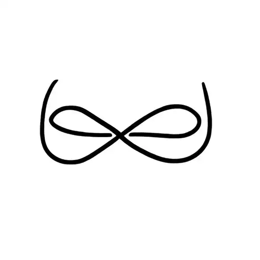 tiny outline paper boat and infinity symbol merging tattoo design idea