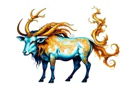 taurus and aquarius tattoo design idea