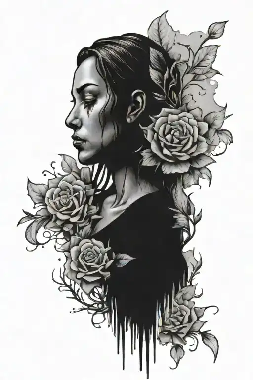 surviveing depression alone tattoo design idea