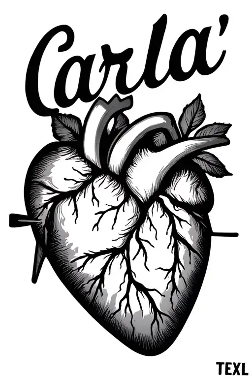 "Carla " heartbeat line tattoo tattoo design idea