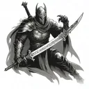 Artorias Dark Souls posing tattoo design idea