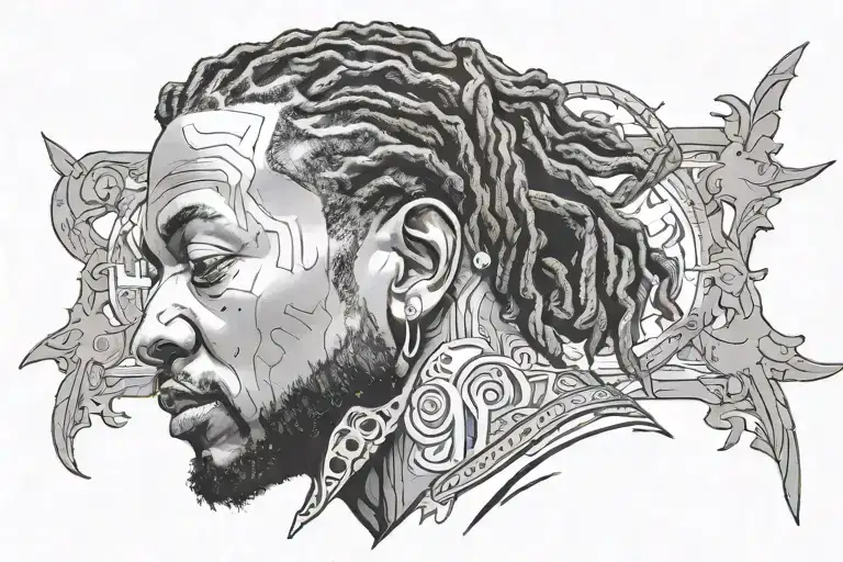 Kendrick Lamar damn tattoo design idea
