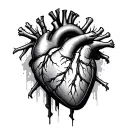 Heart Attack tattoo design idea