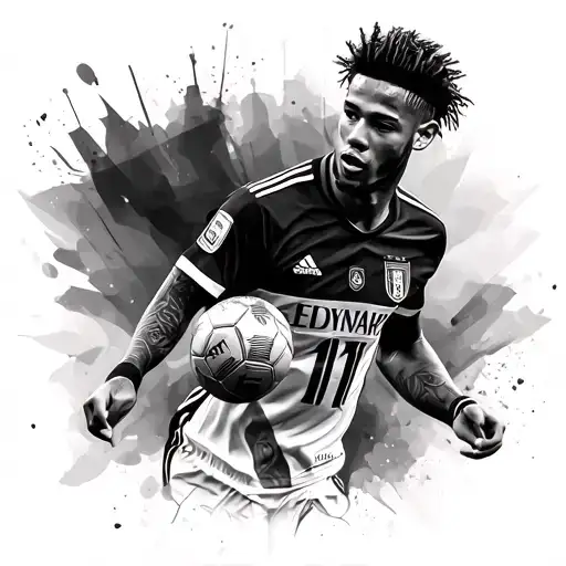 number 11 neymar jr x tattoo design idea