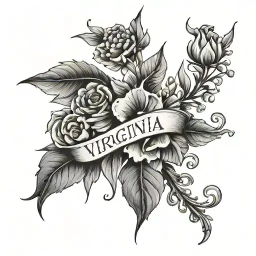 the name Virginia  tattoo design idea