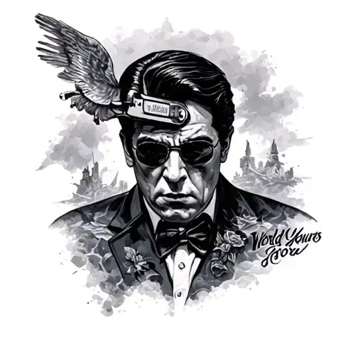 World Is Yours Scarface tattoo design idea