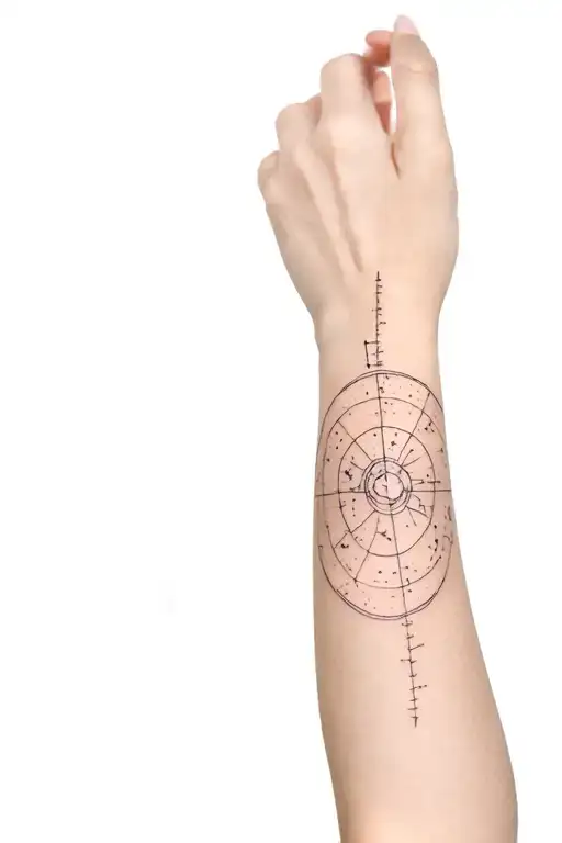 2 birth charts sleve tattoo on my arm tattoo design idea