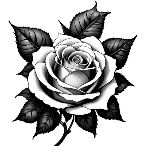 Goth Rose tattoo design idea